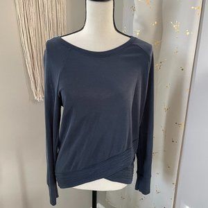 Athleta Size Small Sweatshirt with asymmetrical hem, Pewter color